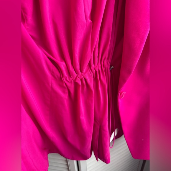 Express Neon Berry Boyfriend Blazer - Picture 2 of 3